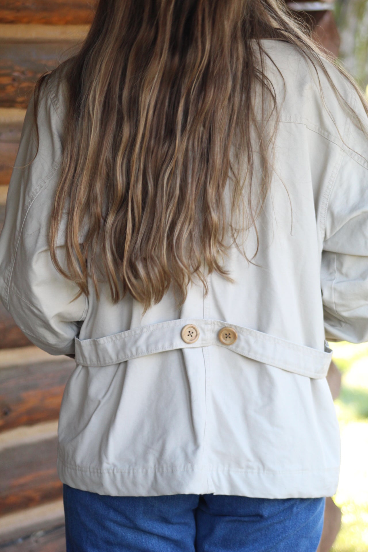 Cream L.L.Bean Lined Barn Coat - 2XL