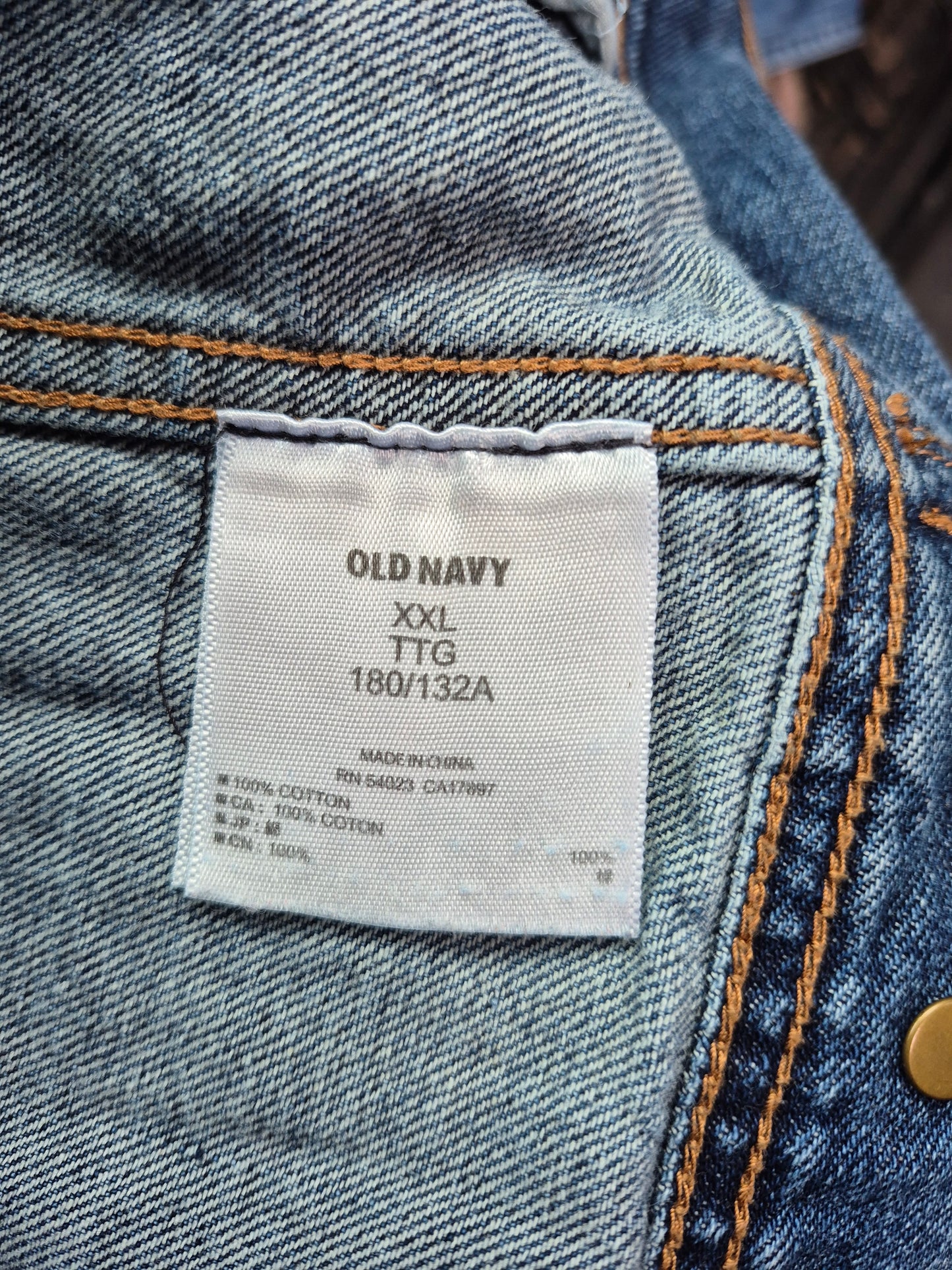 100% Cotton Medium-Wash Denim Jacket - Size XXL
