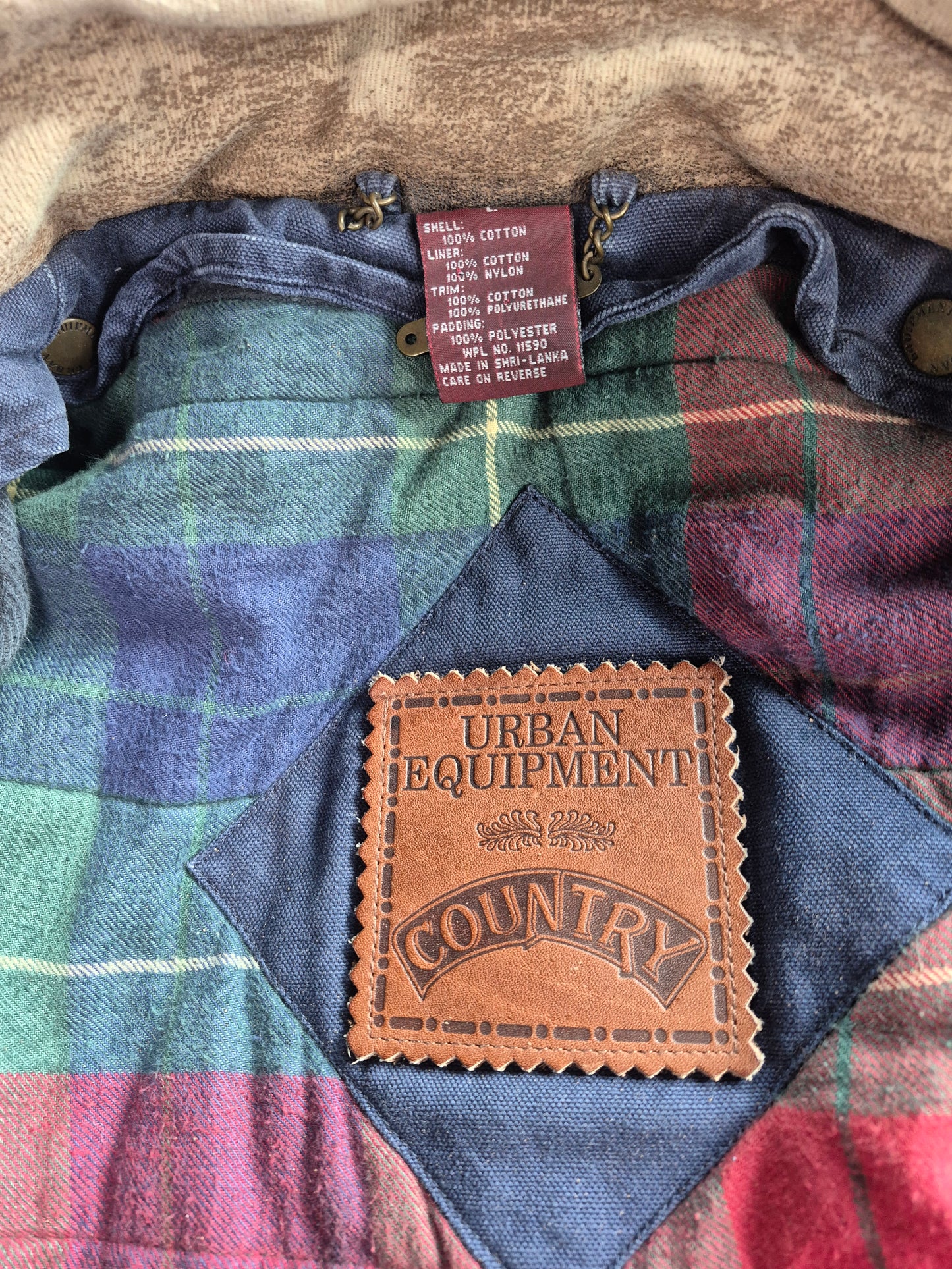 Flannel-Lined Navy Blue 100% Cotton Canvas Chore Coat - Size Large
