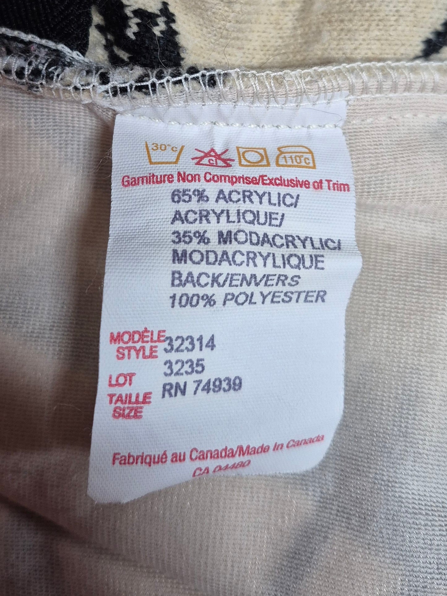 Running Horses Tan and Black Fleece Zip-Up Vest - Size Large
