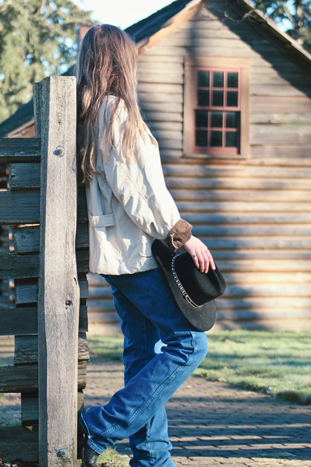 Cream L.L.Bean Lined Barn Coat - 2XL