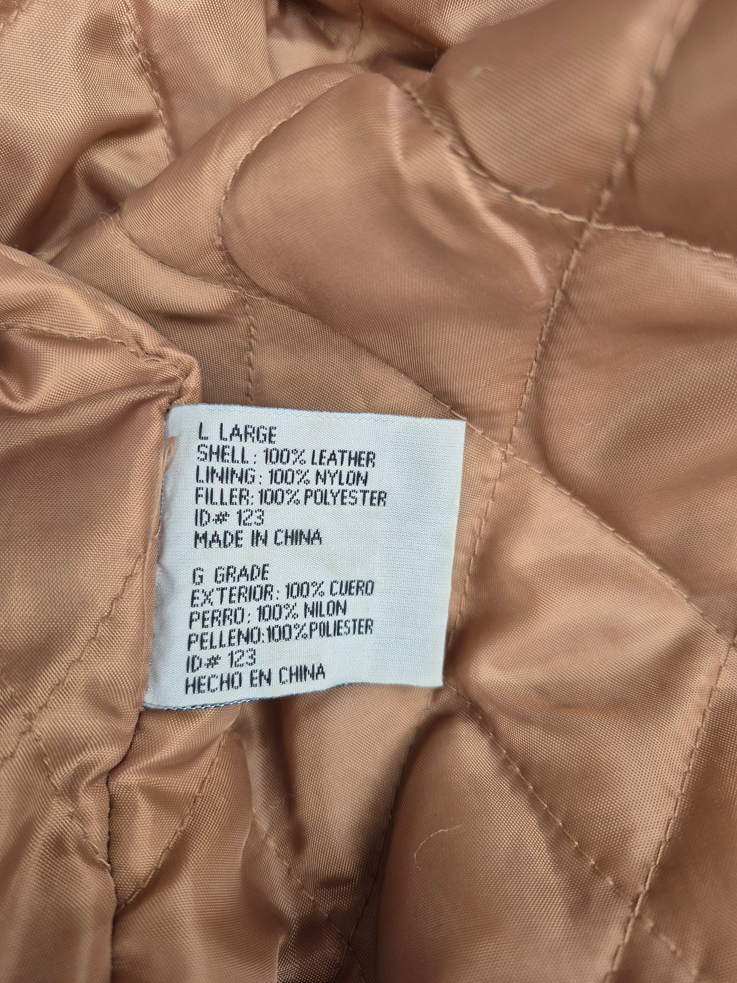Vintage Tan Suede Jacket w/ Quilted Lining - Size Large