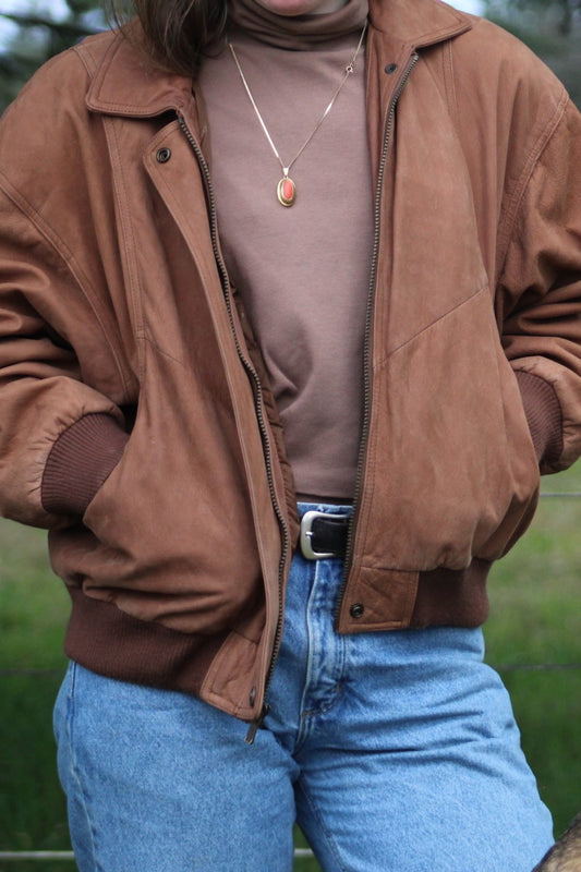 Vintage Wilson's Adventure Bound Original Suede Bomber Jacket - Size Large